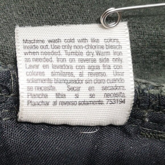 St. John's Bay Stretch Ladies Size 12 Olive Green Straight Legs Corduroy Pants - Picture 5 of 12